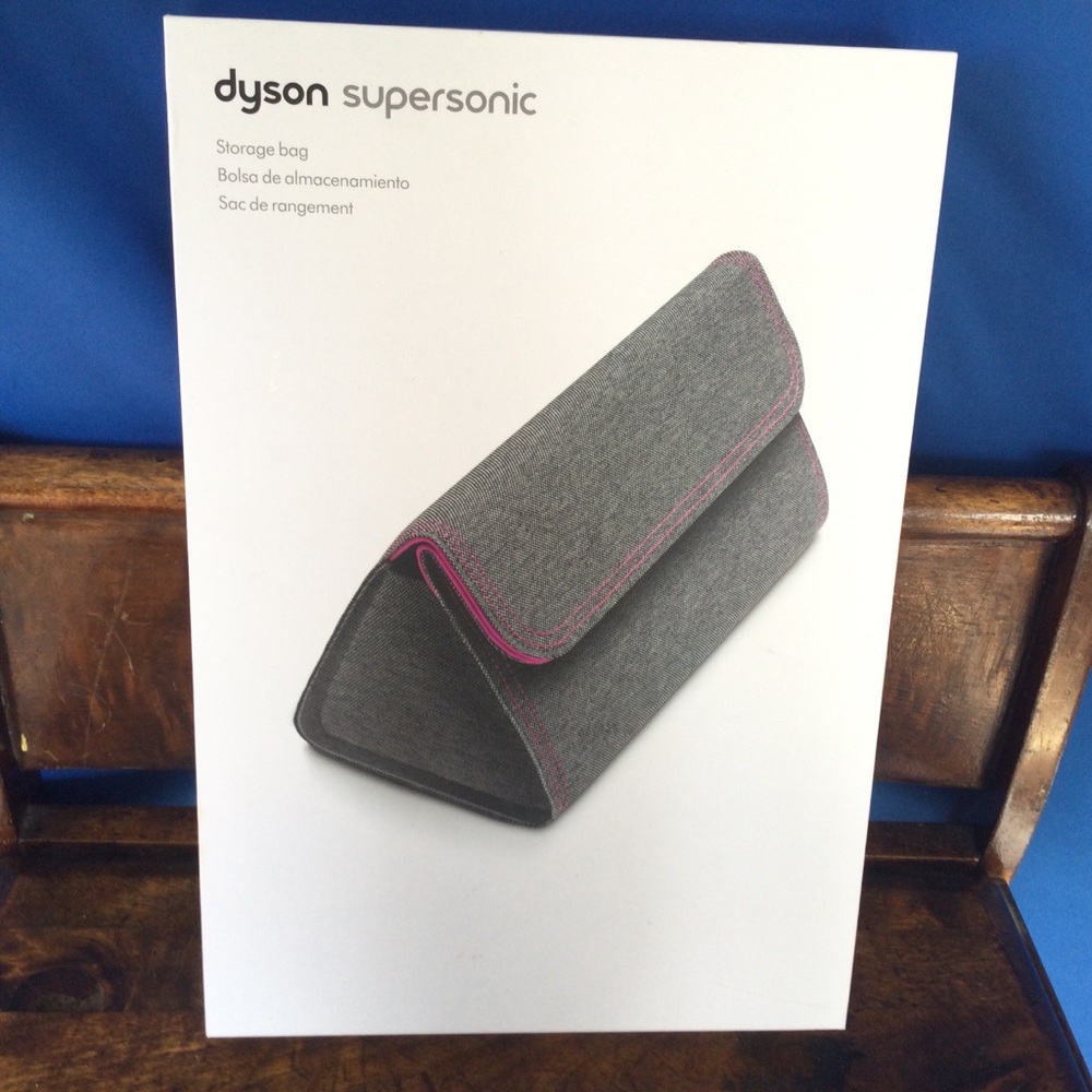 Dyson Supersonic Storage Bag - Gray with Pink Trim